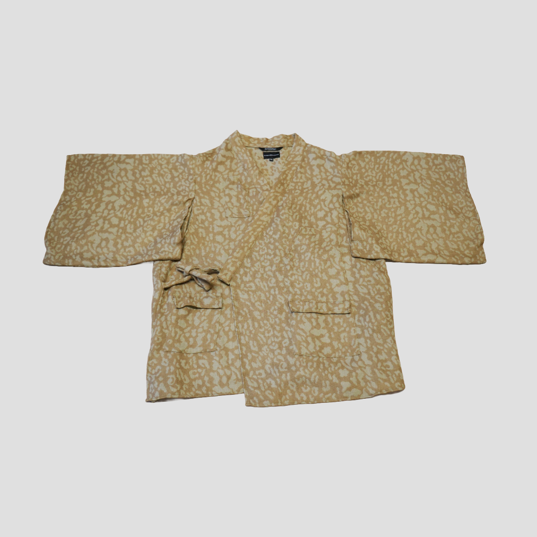 Kimono Sleeved Smock - Green Leopard