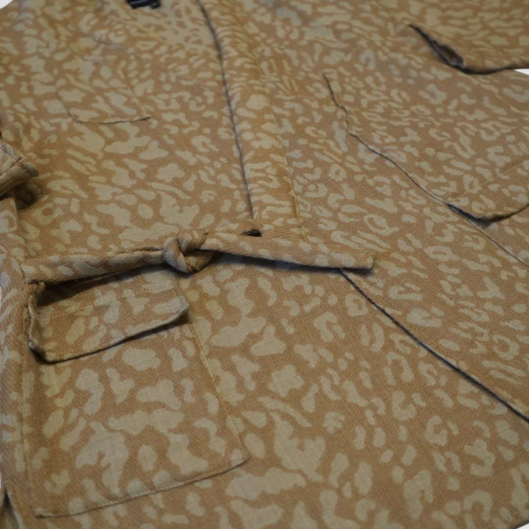 Long Sleeved Smock - Green Leopard