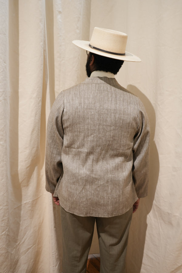 Kimono Sleeved Smock - Brown Herring Bone