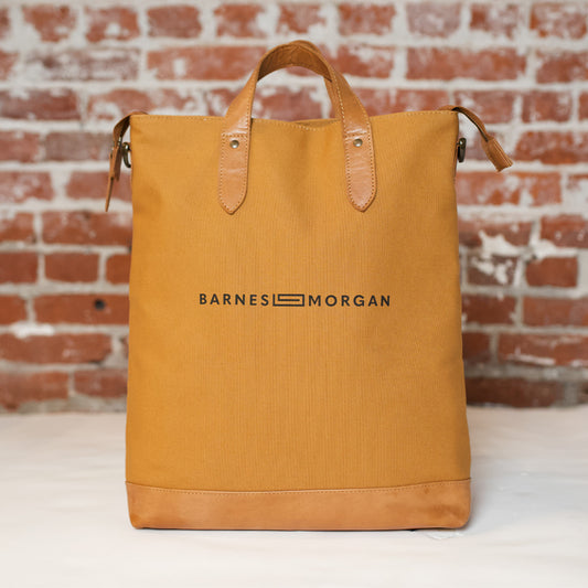 The Old Town Tote - Cognac Canvas Cognac Leather