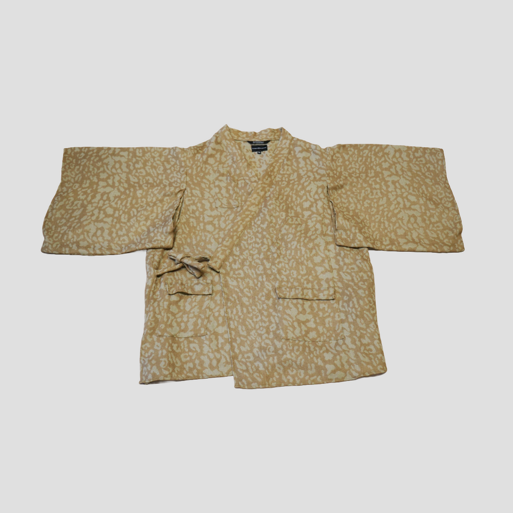 Kimono Sleeved Smock - Green Leopard