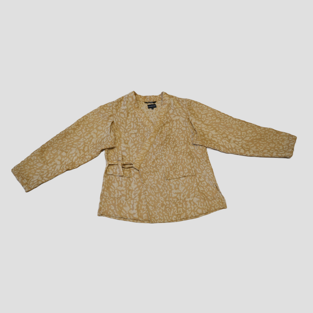Long Sleeved Smock - Tan Leopard