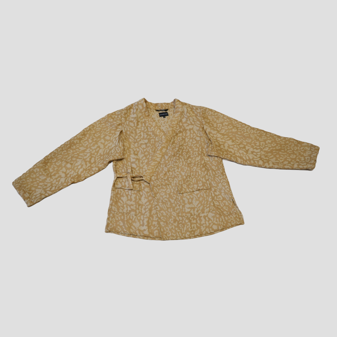Long Sleeved Smock - Tan Leopard