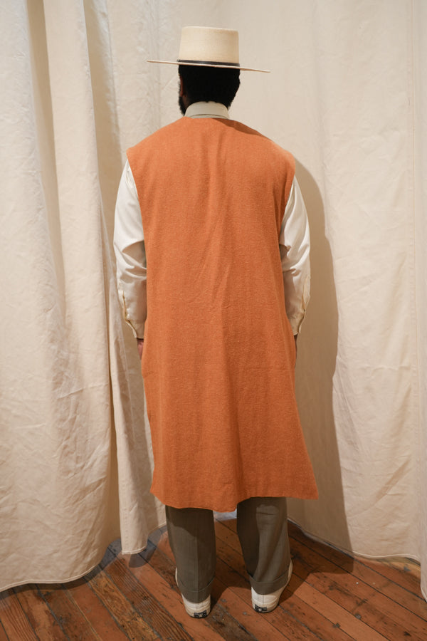 Double-Sided Long Vest - Orange/Sail