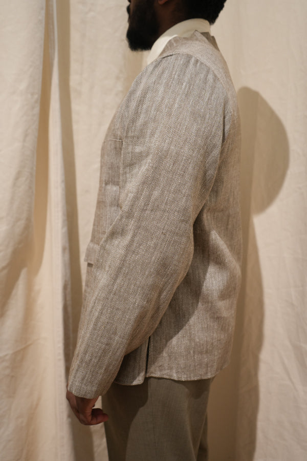 Kimono Sleeved Smock - Brown Herring Bone