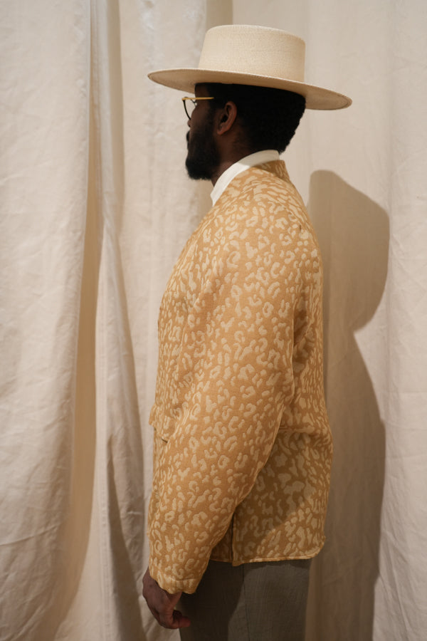Long Sleeved Smock - Tan Leopard