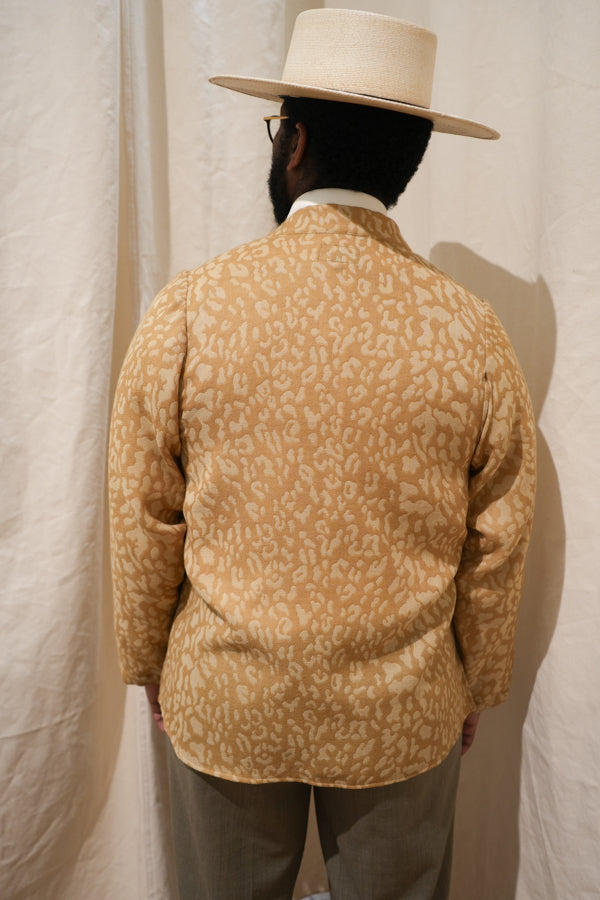 Long Sleeved Smock - Tan Leopard