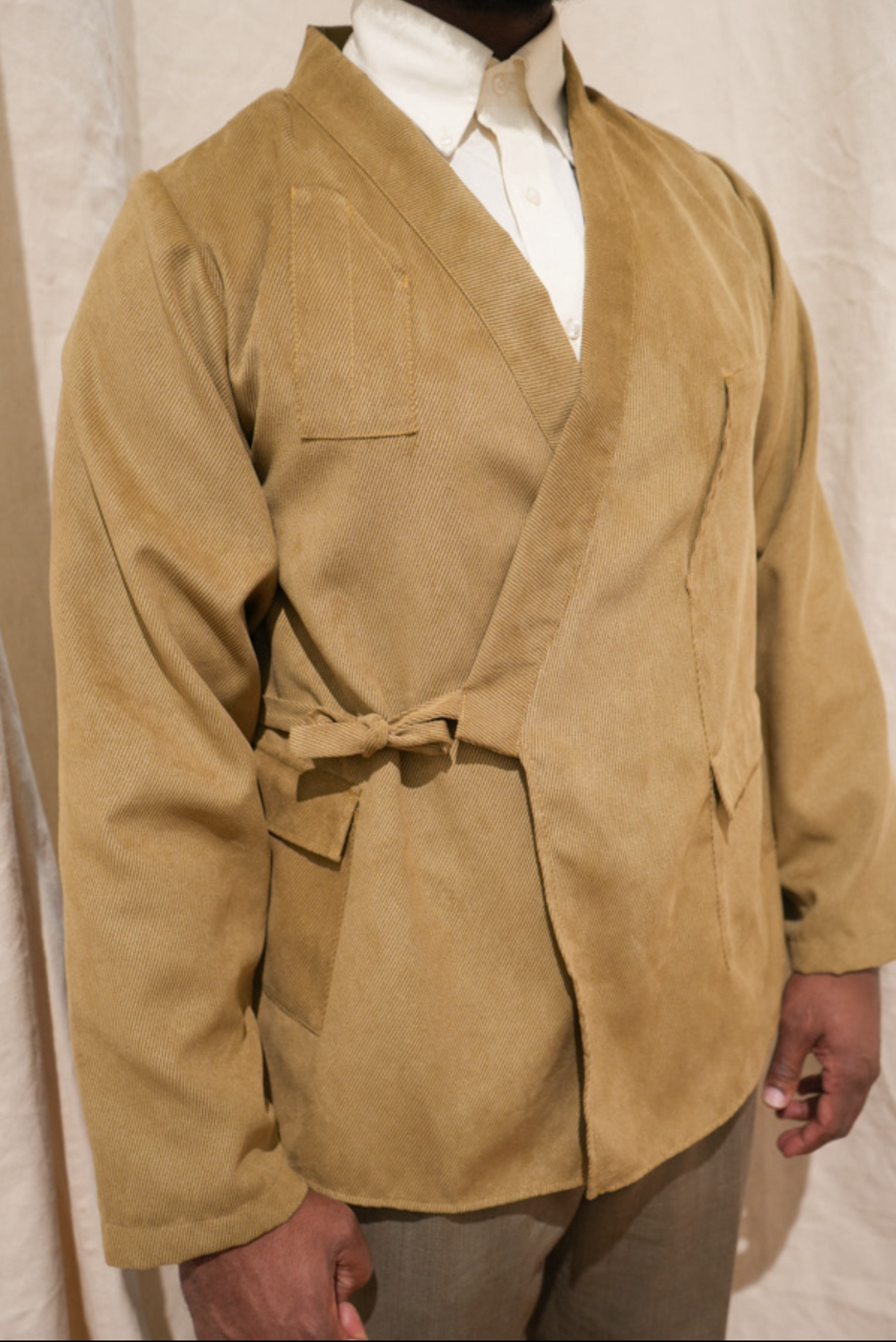 Kimono Sleeved Smock - Brown Corduroy