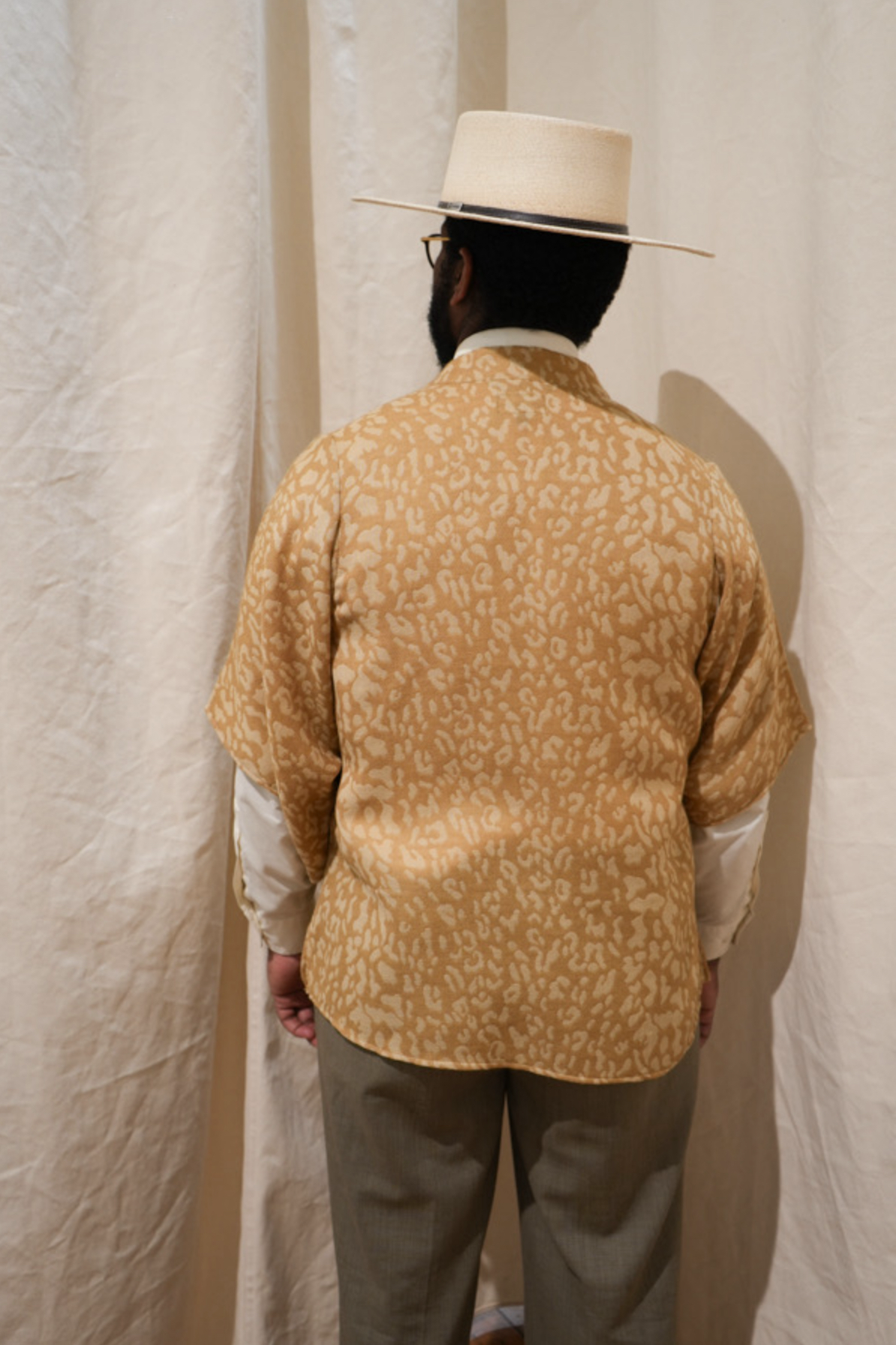 Kimono Sleeved Smock - Tan Leopard