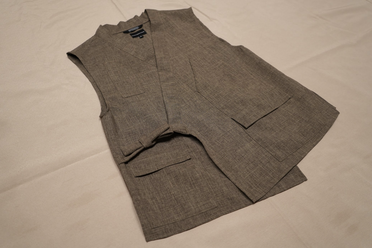 Smock Vest - Brown Heather Suiting